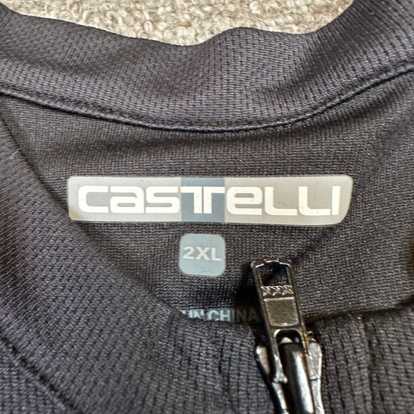 CASTELLI Men’s Entrata Cycling MTB Road Bike Jersey Quarter Length Sleeve XXL - Picture 3 of 6